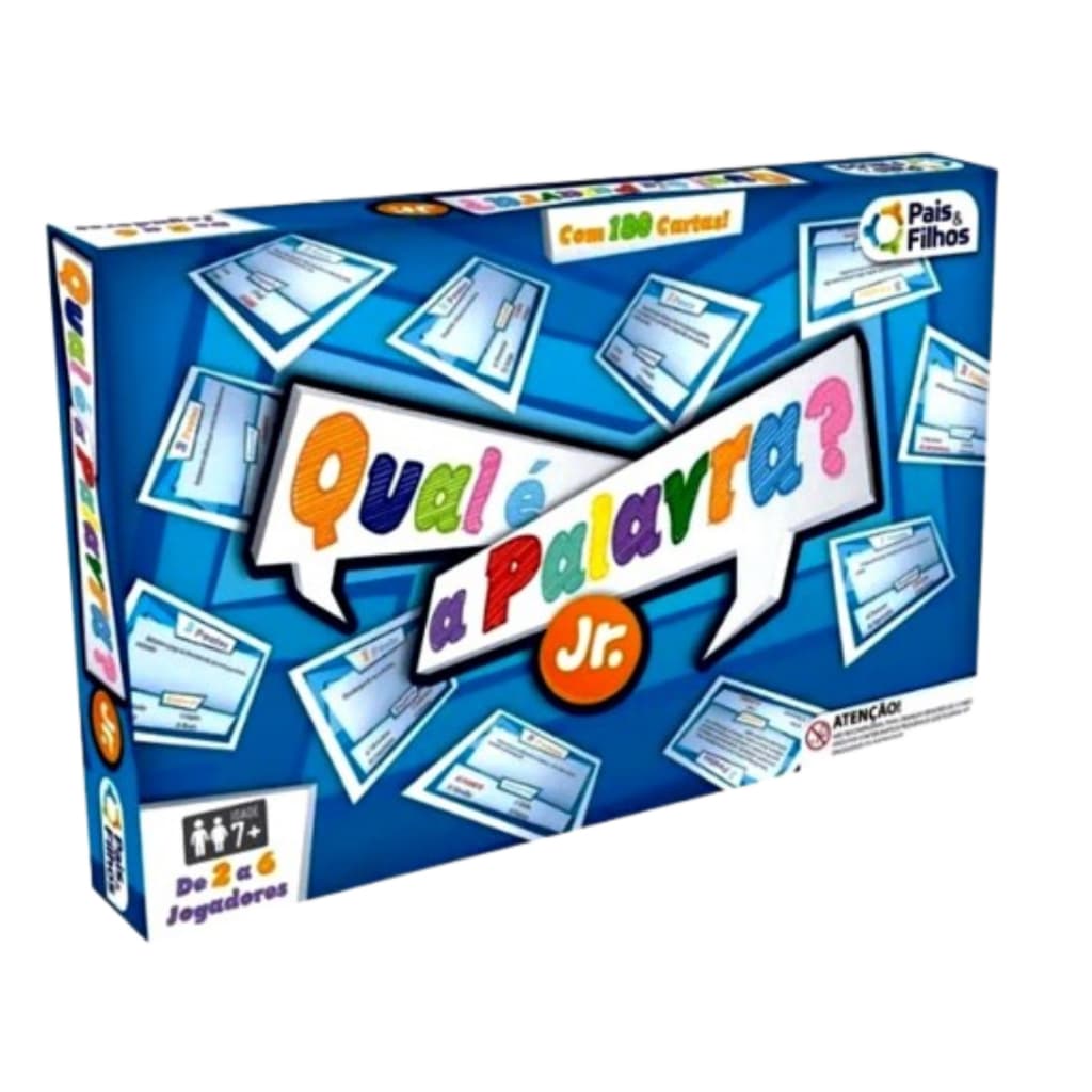 Jogo Qual é a Palavra Júnior – Pais & Filhos, Educativo, Tabuleiro Infantil, Diversão em Família