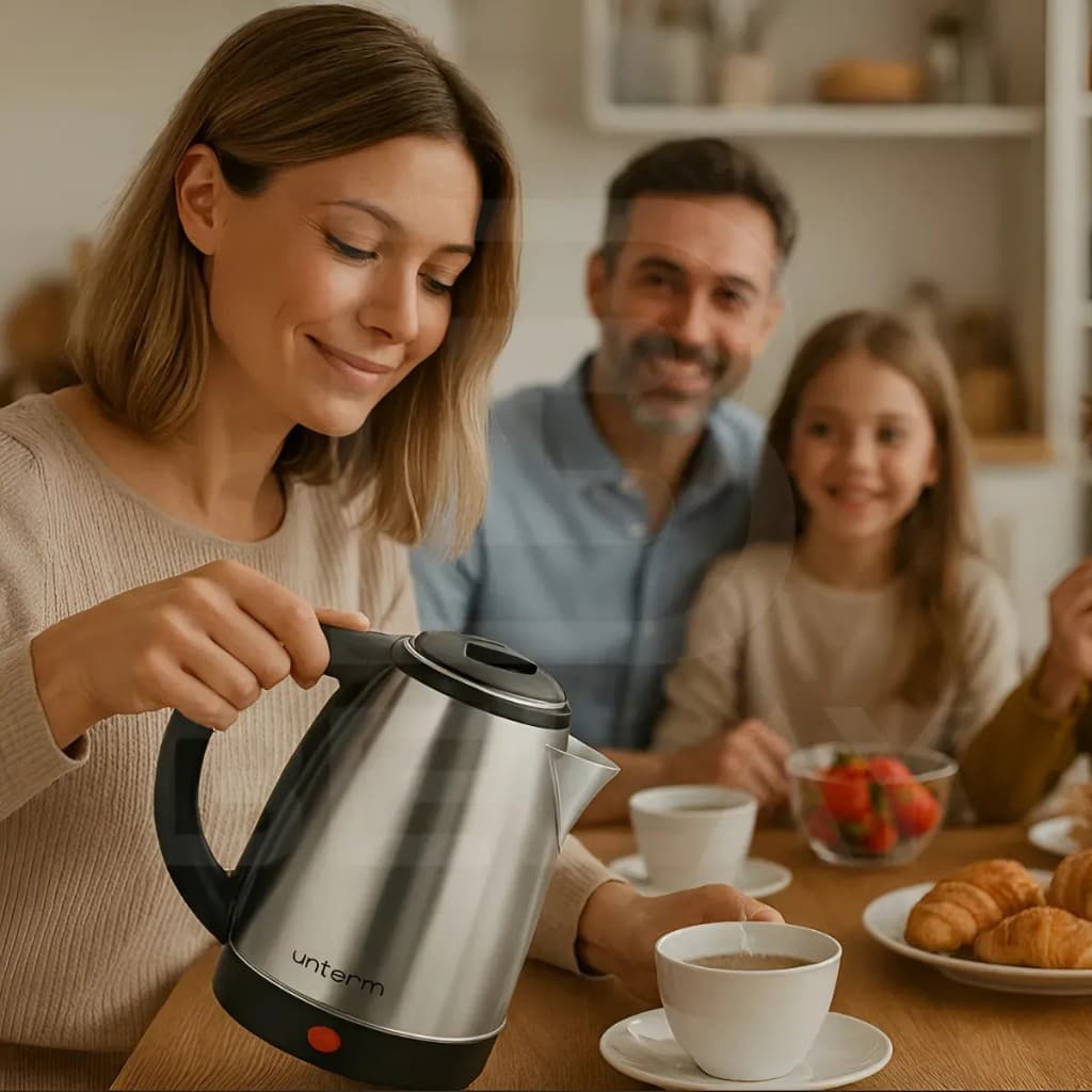 ⚡ Chaleira Jarra Elétrica 2L 127V Inox – Prática e Segura Base Giratória 360°Desligamento Automático