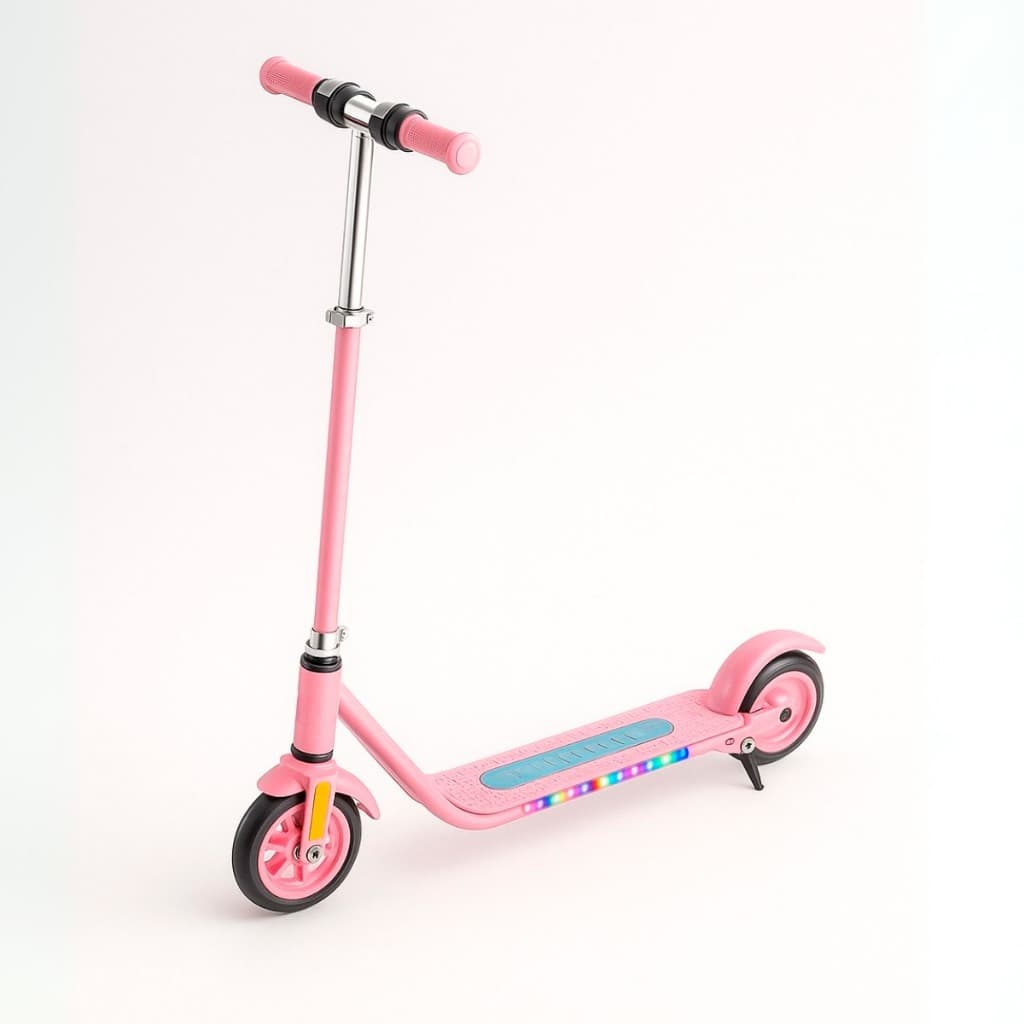 Patinete Elétrico Infantil Ajustável Led Com Freio 2 Rodas Menino Menina