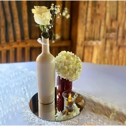 Acrílico Espelhos Redondos para Peças de Centro e Mesa de Casamento Festa