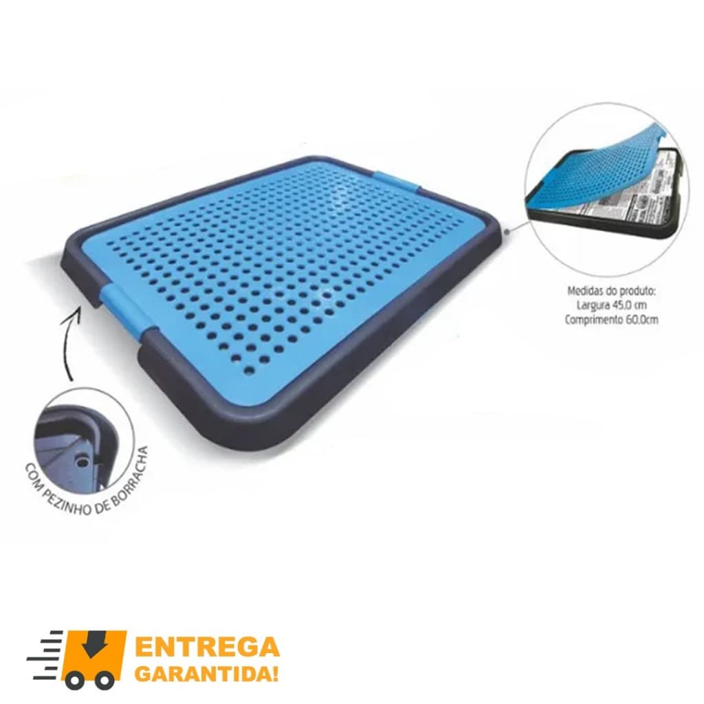Kit com 2 Sanitário Canino Higiênico Toalete Pipi Dog Xixi Educador Tapete Plástico-Envio Imediato