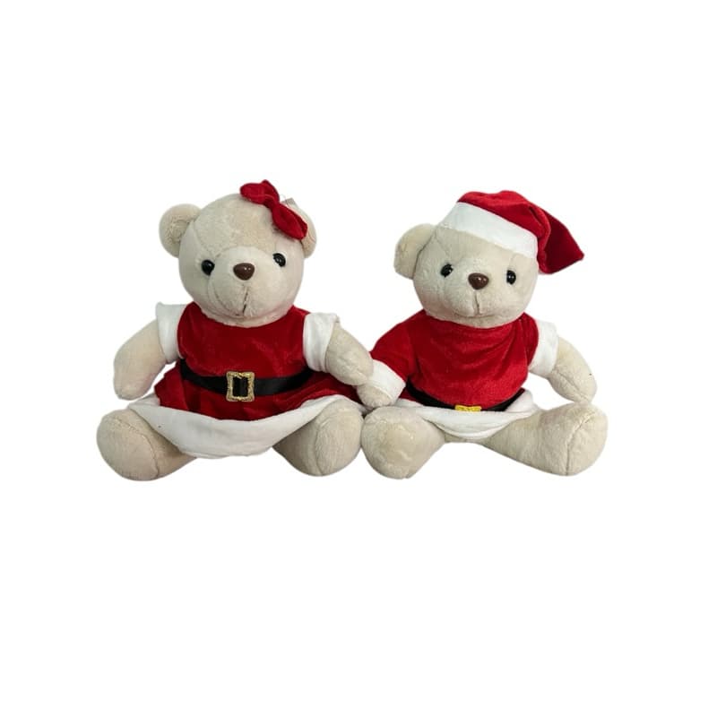 casal de Urso De Pelucia natalino decorativos presentes e enfeites