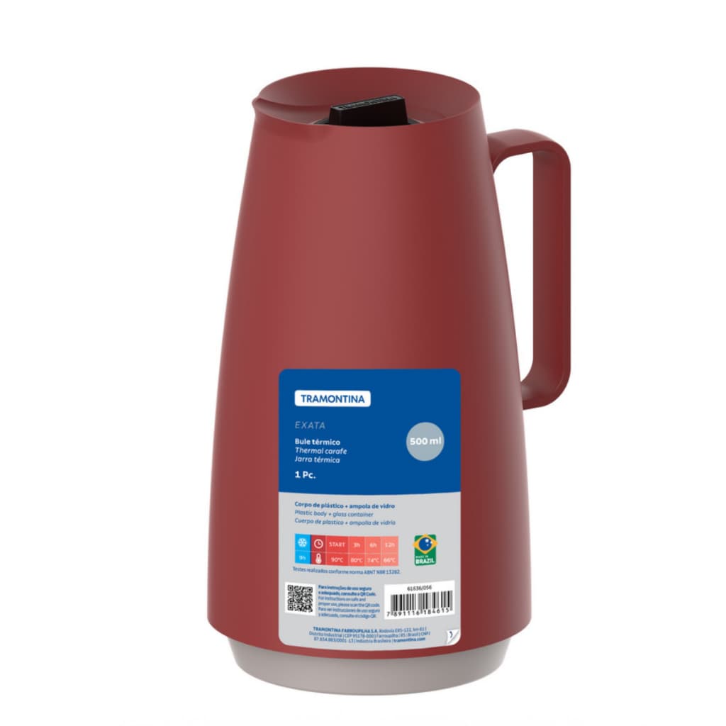 Garrafa Térmica Tramontina 500ml Bule Para Café Chá Leite