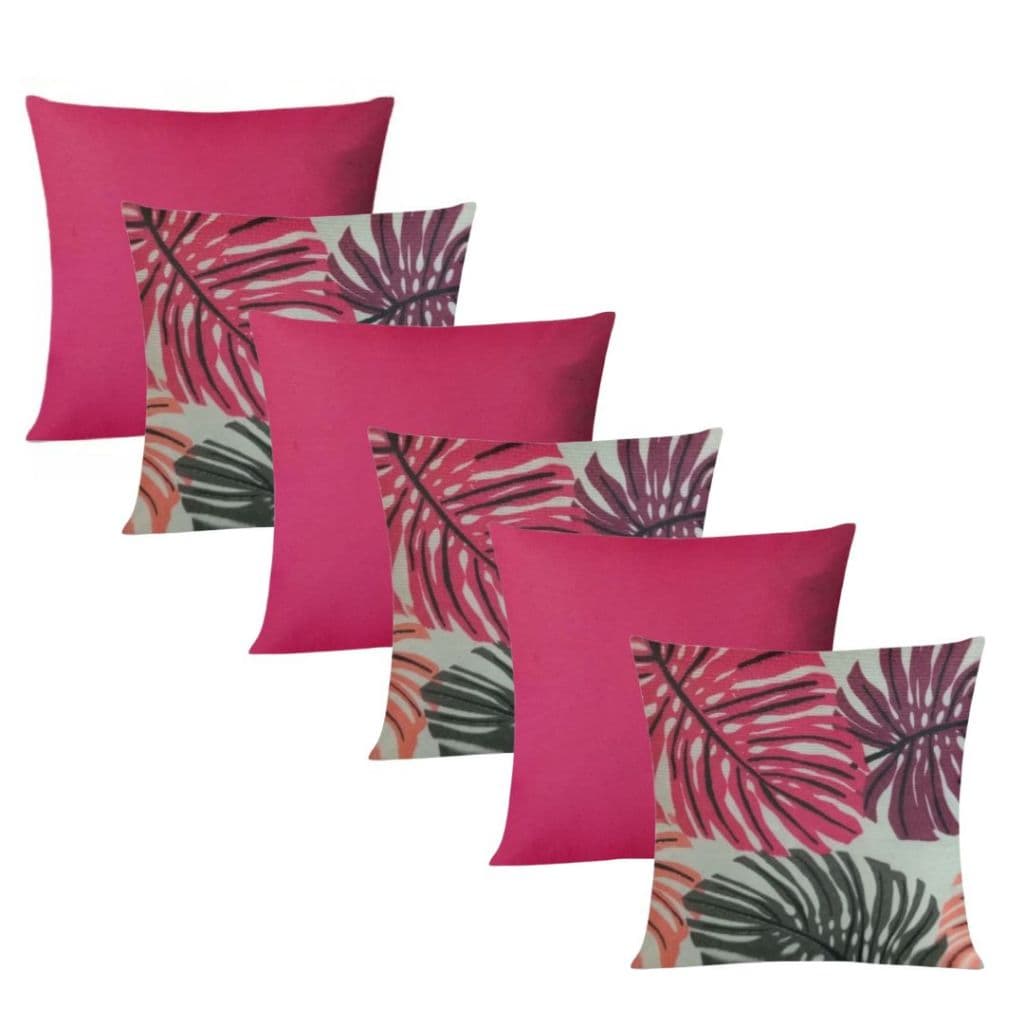 Kit Com 6 Almofadas Cheias 48x48 Decorativa Com Zíper Invísivel Para Decorar Sua Sala e Quarto