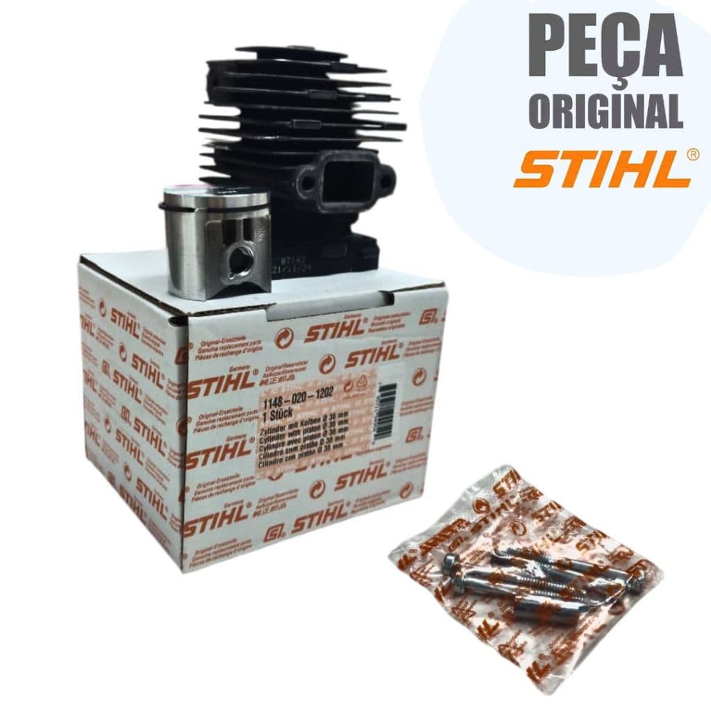 Kit Cilindro Pistão P/ Motosserra Ms 172 38mm Original Stihl