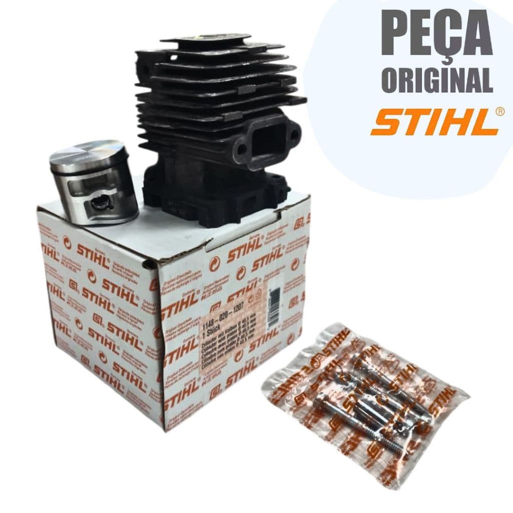 Kit Cilindro Pistão Motosserra Ms 212 40,5mm Original Stihl