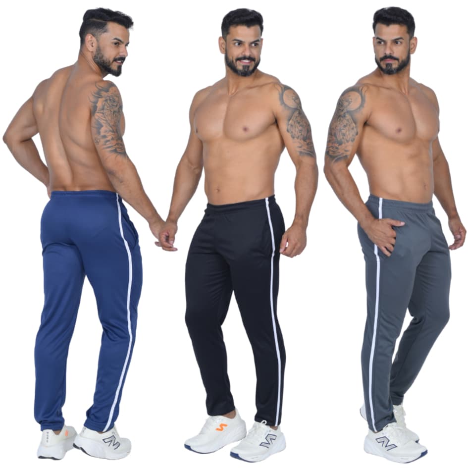 Kit 3 Calça Masculina Speed Fitness Dry Bolso Lateral Academia