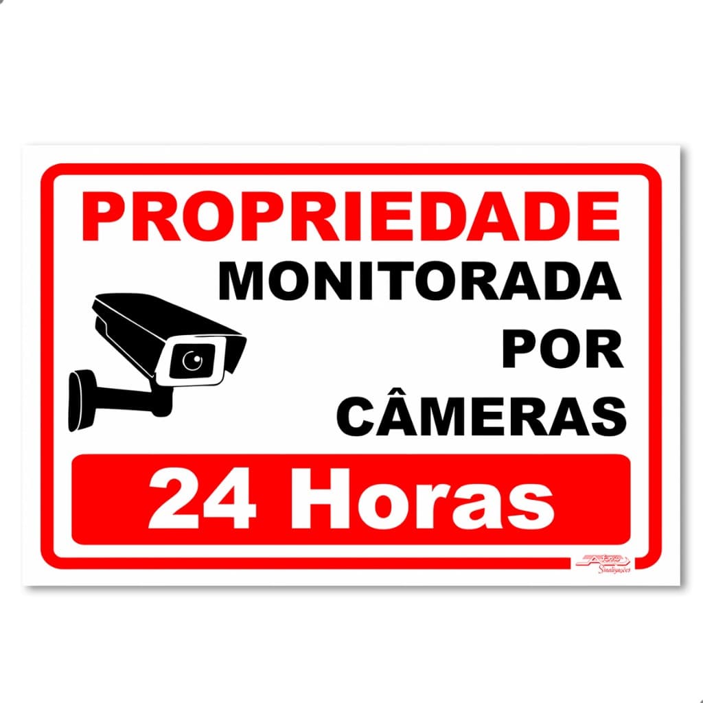 Placa em PS 30x20cm com Fita Dupla Face 3M Para Sinalização em Paredes Portas Painéis Superfícies Lisas Internas ou Exte