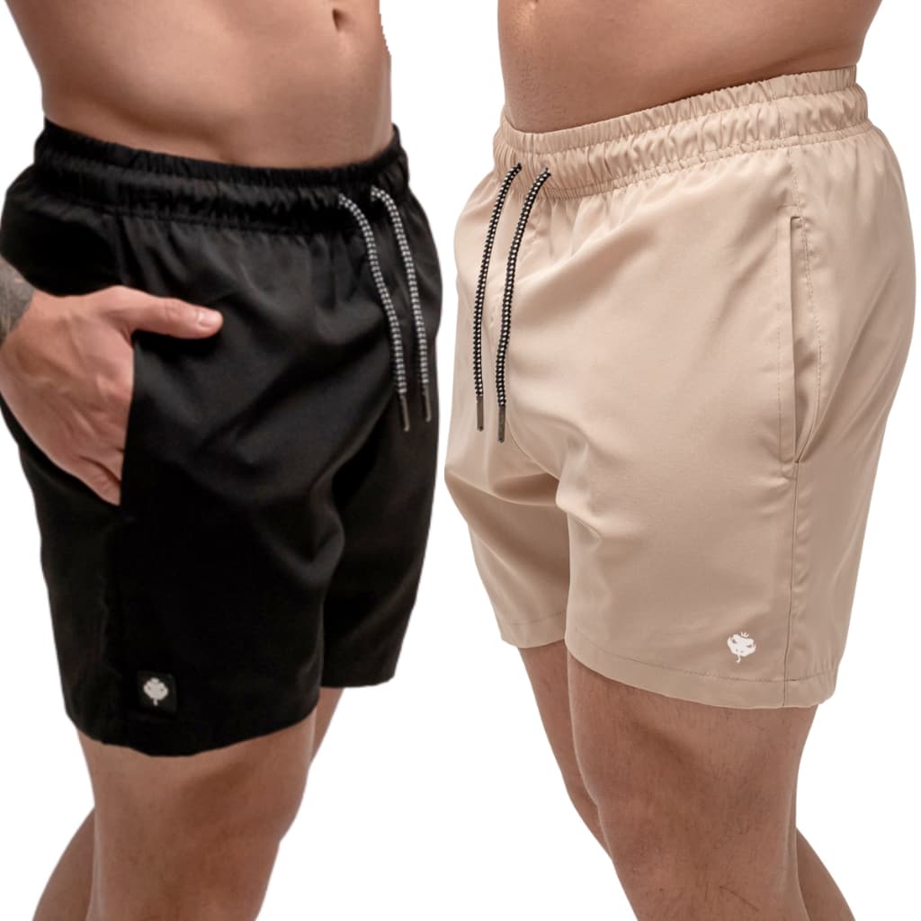 Kit 2 Short Masculino Bermuda Microfibra Tactel Elastano Academia Treino Praia Super Leve