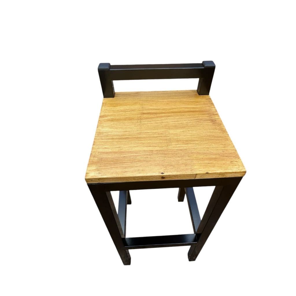 Banqueta Estilo Industrial Moderna 80x30x30 Com Encosto