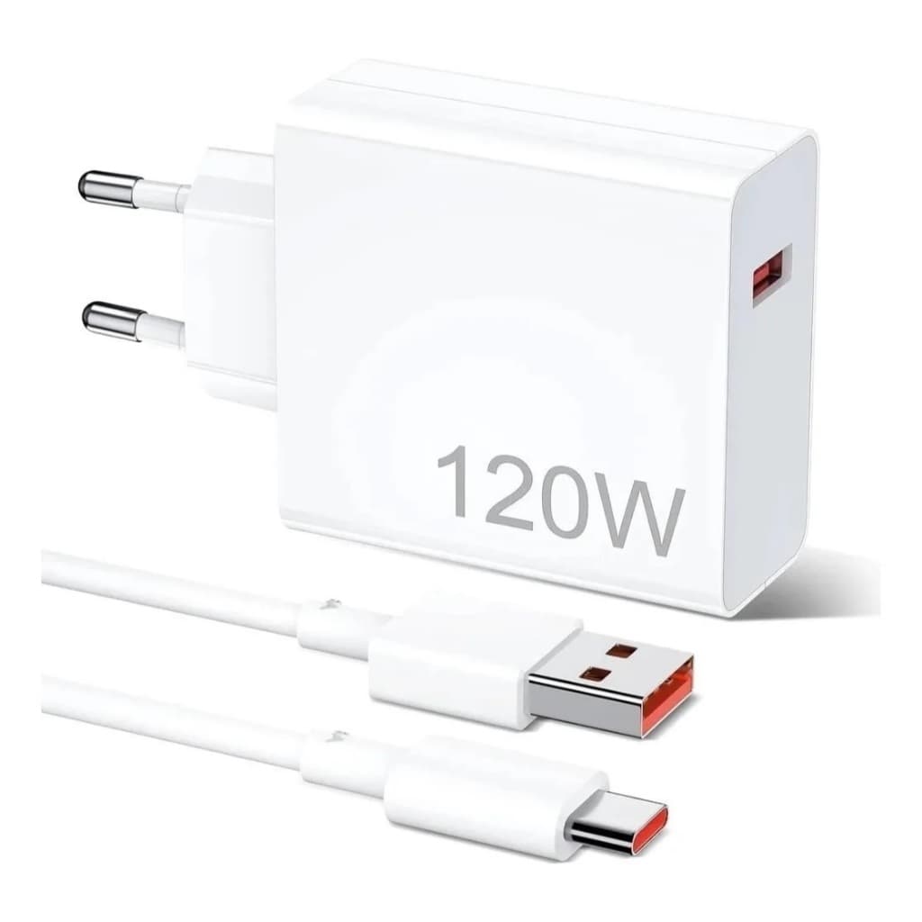 Carregador 120w Tipo C Turbo compativel com  11 12 Note 11 Poco X3 Poco X4 Poco X5r  Note 12