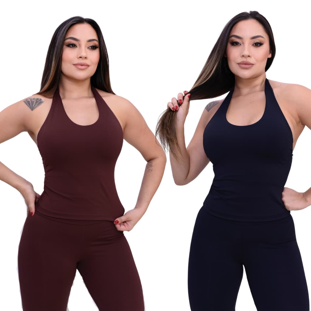 kit 2 Blusa Frente Ùnica Suplex Poliamida