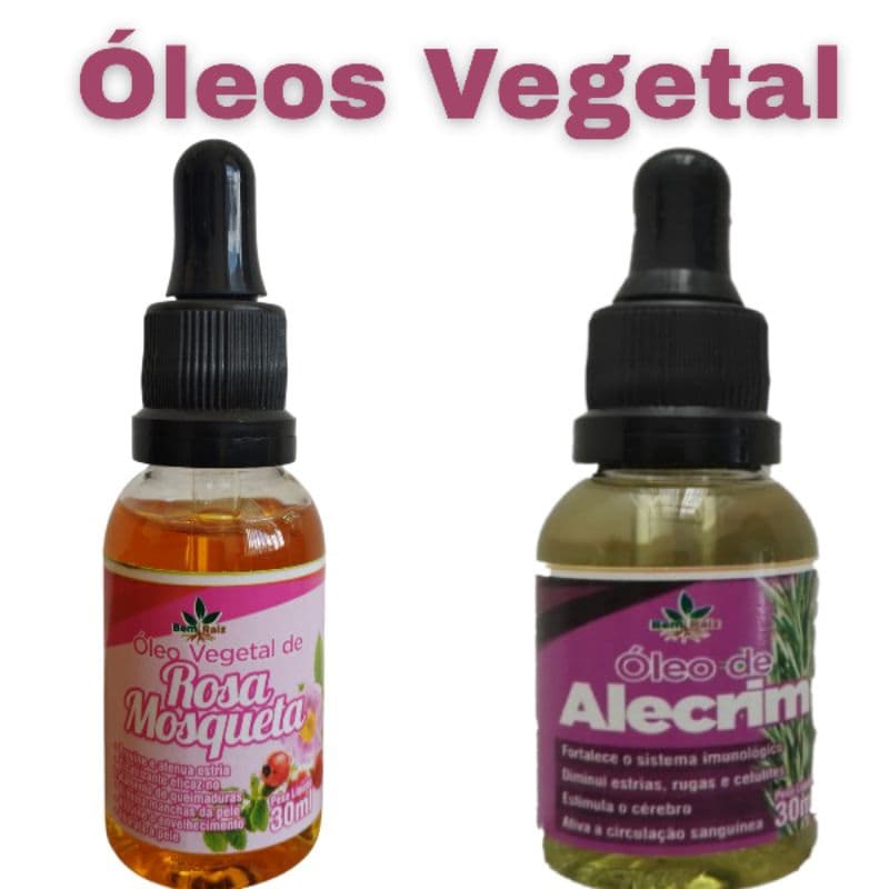 Kit Óleo de Alecrim e Rosa Mosqueta – Crescimento Cabelo, Hidratação e Renovação da Pele