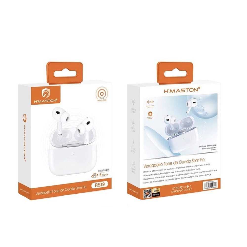 Fone De Ouvido ORIGINAL H'maston RS19 Bluetooth Com Super Promoção (DURA 5 HORAS DE USO CONTÍNUO)