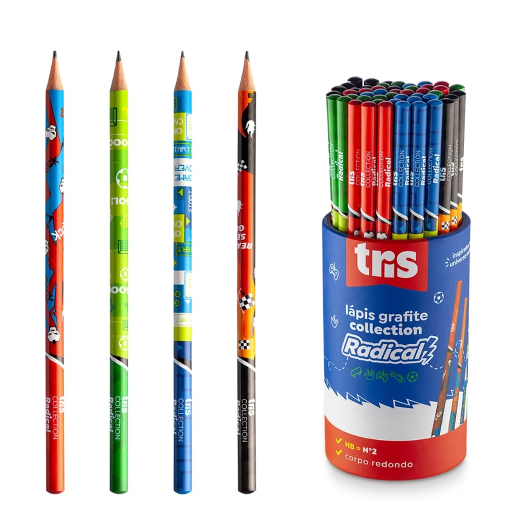 Kit Lápis Preto HB Radical - Tris