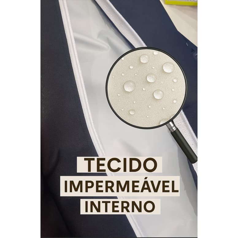 Kit 2 Capas Travesseiro Impermeável Com Zíper Antiácaro Varias Cores Lançamento