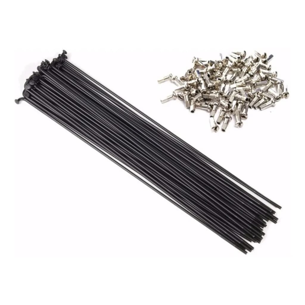Raio Duplo Bike Aro 29 Aço 290mm X 2.5mm Grosso Preto 72un