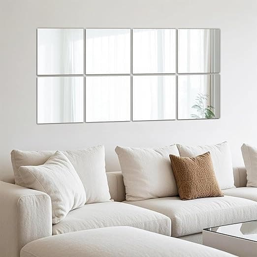 Espelhos Adesivos Acrílicos 20x30cm Flexíveis Decorativos para Parede.