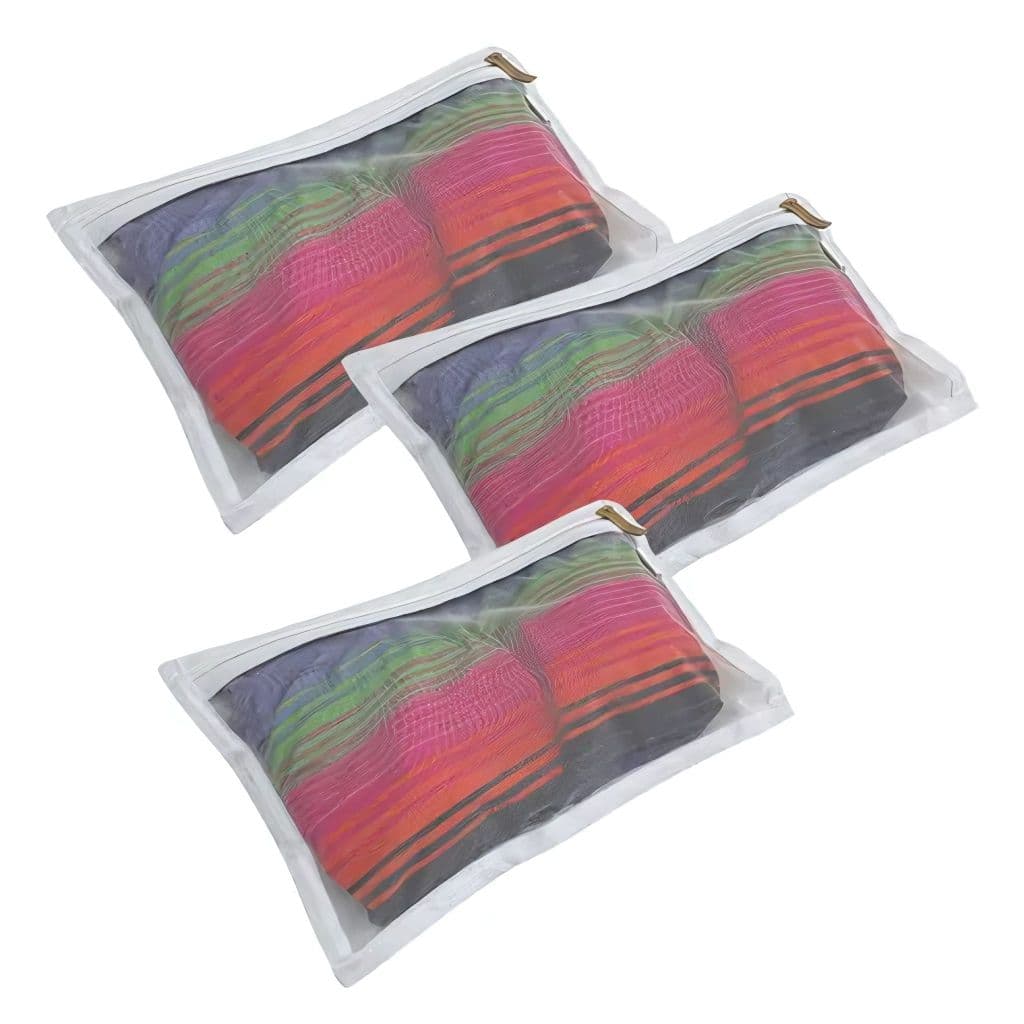 Envelope Com Zíper P/ Biquinis Maiôs Kit 3 Peças 18x30 Cor Branco