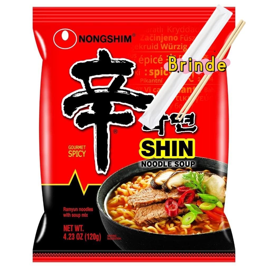 Macarrão Instantâneo Coreano Shin Ramyun 110g Miojo Coreano Lámen Ramen Pacote