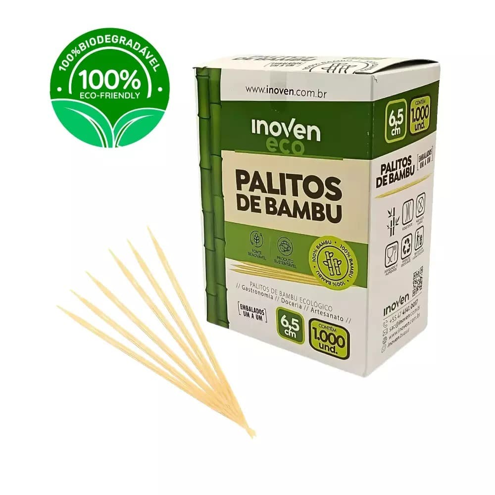 Palito de dente - embalado individual - Inoven c/ 1000