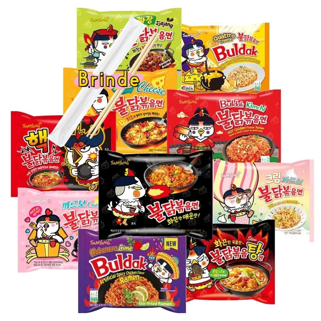 Macarrão Instântaneo Miojo Coreano Hot Chicken (Frango Apimentado) SAMYANG Ramen Multisabor Pacote