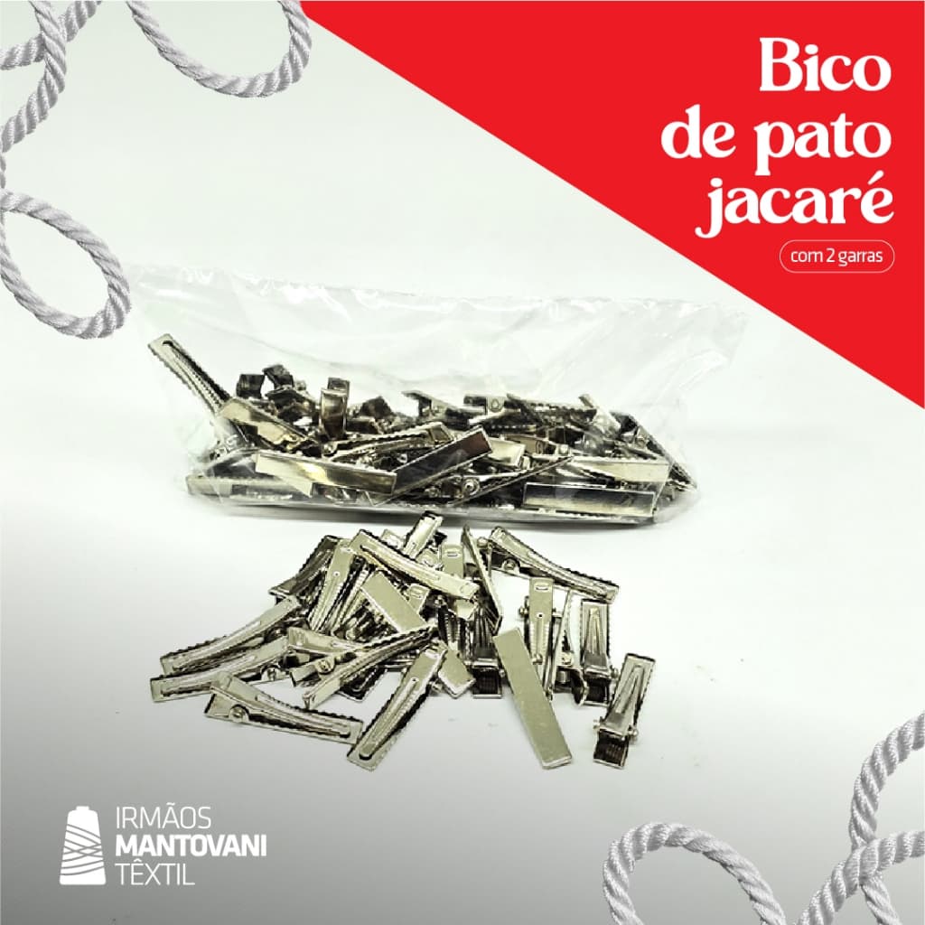 Bico de Pato Jacaré com 2 Garras – Kit 50un | Laços, Artesanato, Cabelos