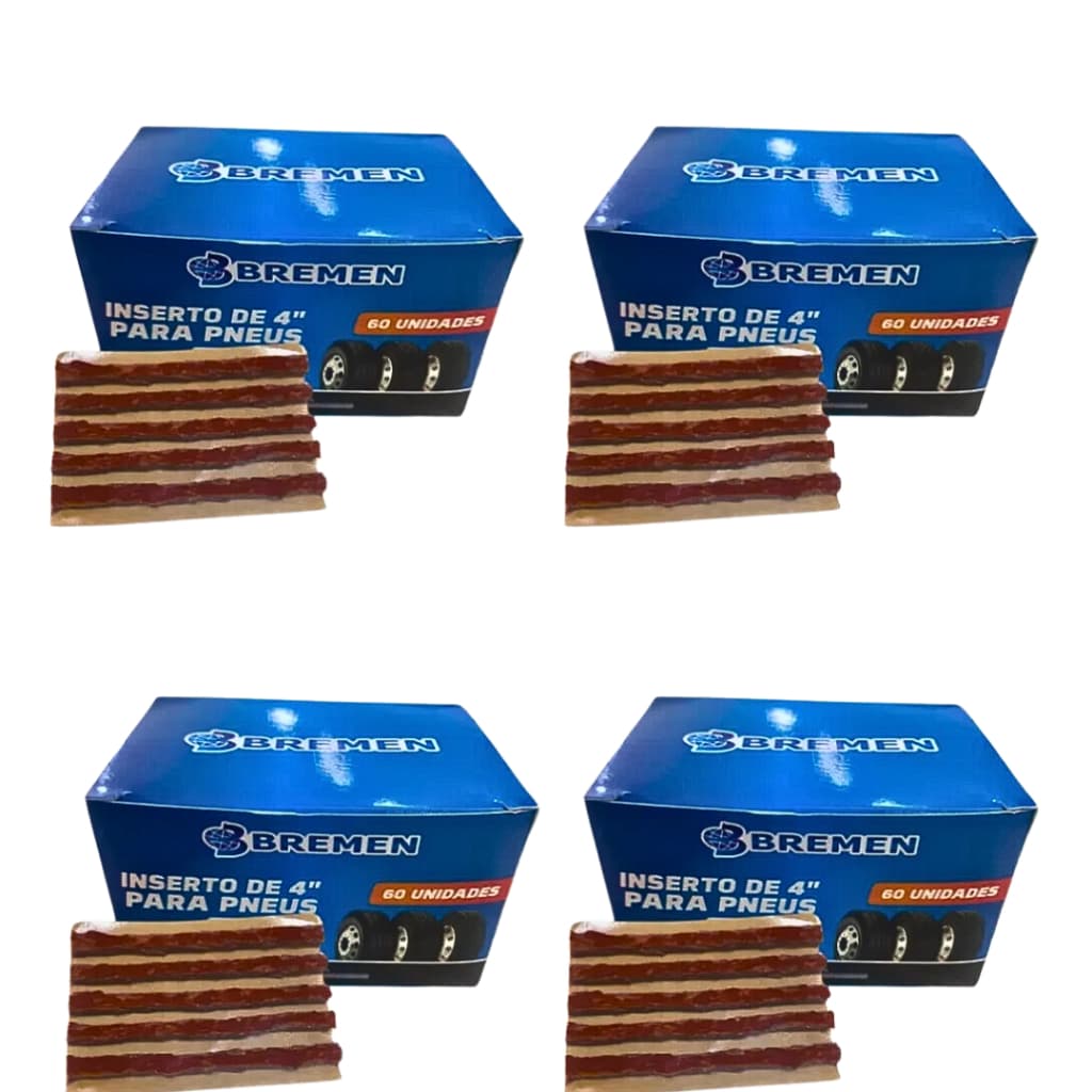 Kit Com 4 Caixas Refil Conserto De Pneu Sem Camara CX c/60 ( 240 unidades).
