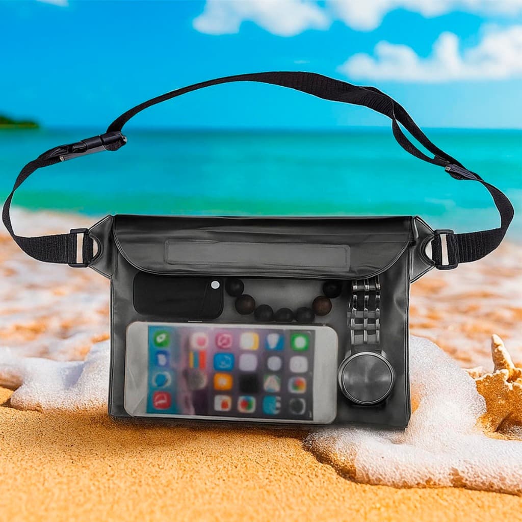 Kit 2 Bolsa De Praia Pochete Impermeavel Prova D'água Piscina Mar Porta Celular festa guarda objetos