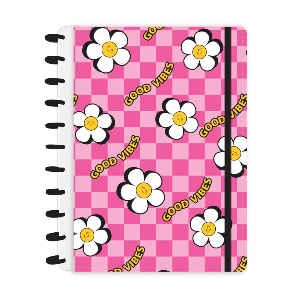 Caderno de Discos Vibes Rosa - Abyara Graf (Tipo Caderno Inteligente)