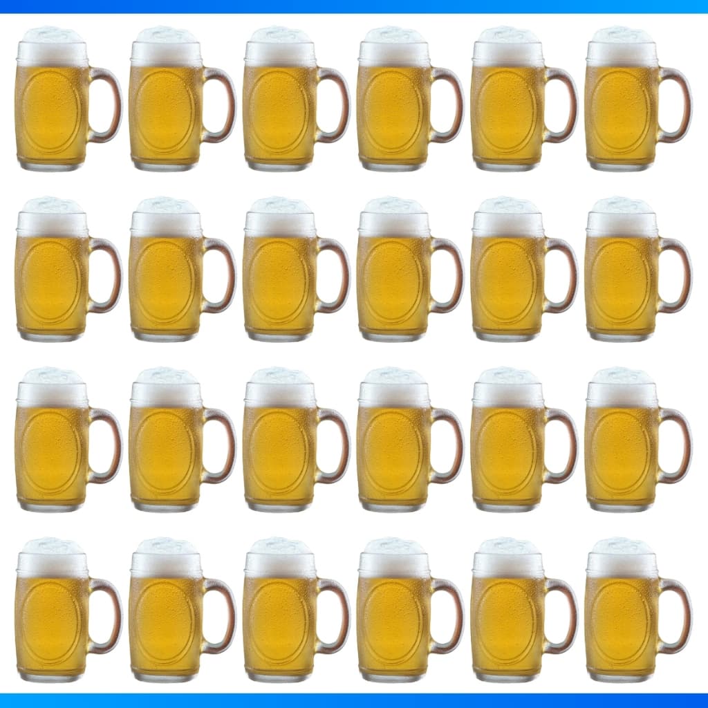 Kit De Canecas De Vidro Chopp Bar Restaurante Padaria 350ml