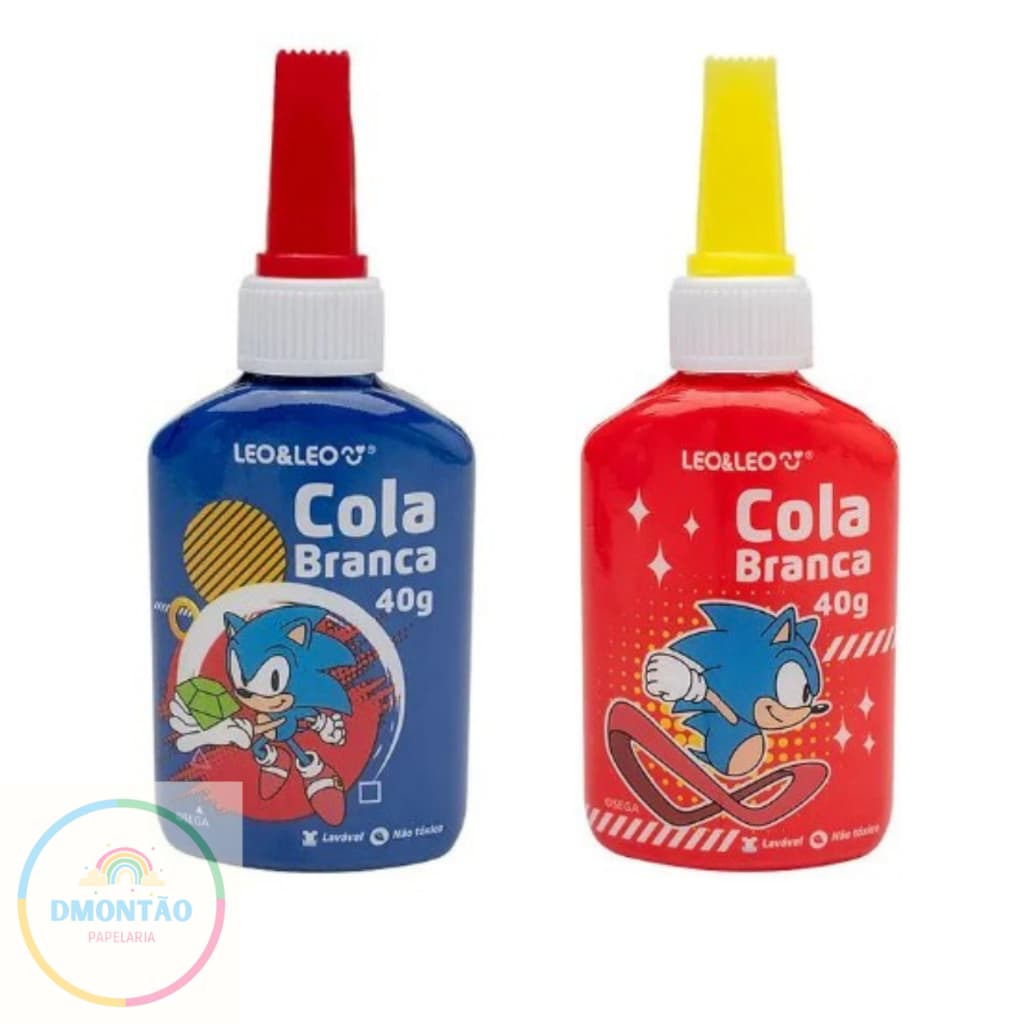 Cola Branca Escolar Líquida Sonic 40 Gramas -  Leo&Leo- Cor da embalagem sortida