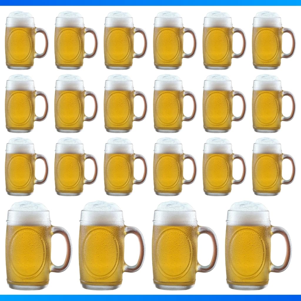 Kit Com 22 Canecas De Vidro Chopp Cerveja Bar Restaurante Padaria 360 Ml
