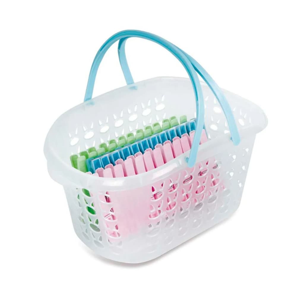 Cesto Com Prendedores Grampos de Roupas Coloridos Standard 36Un - MOR