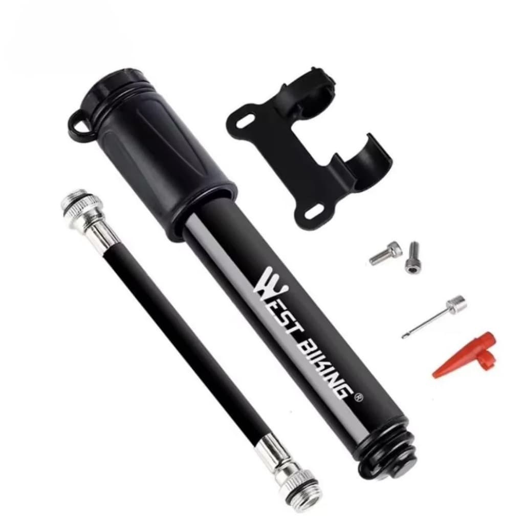 Mini Bomba Bombinha ar Bike encher Pneu Mtb Speed suporte no quadro 100 psi todos bicos - West Biking / RiderAce