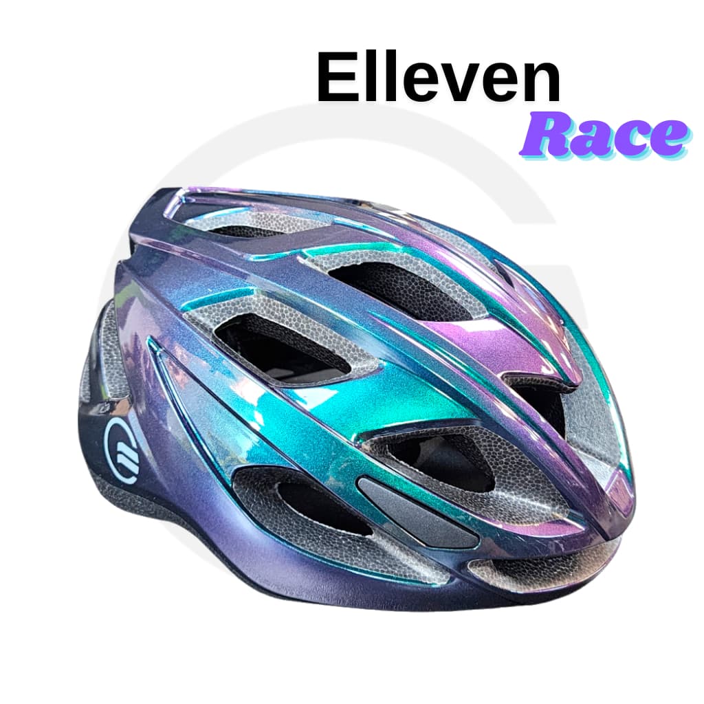Capacete MTB Speed In Mold Elleven Race Pintura Camaleão
