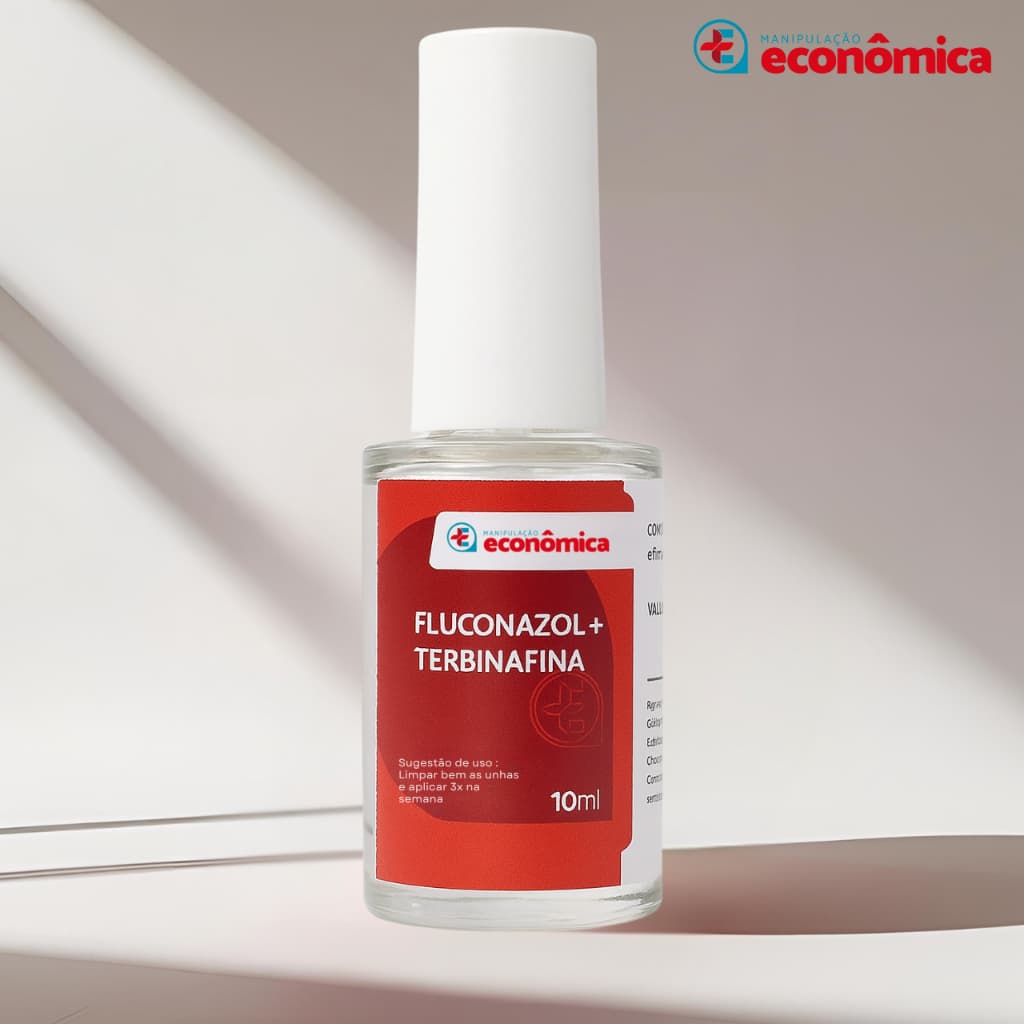 Esmalte Antifúngico Anti Micose 10ml - Fluconazol + Terbinafina - Tampa Branca