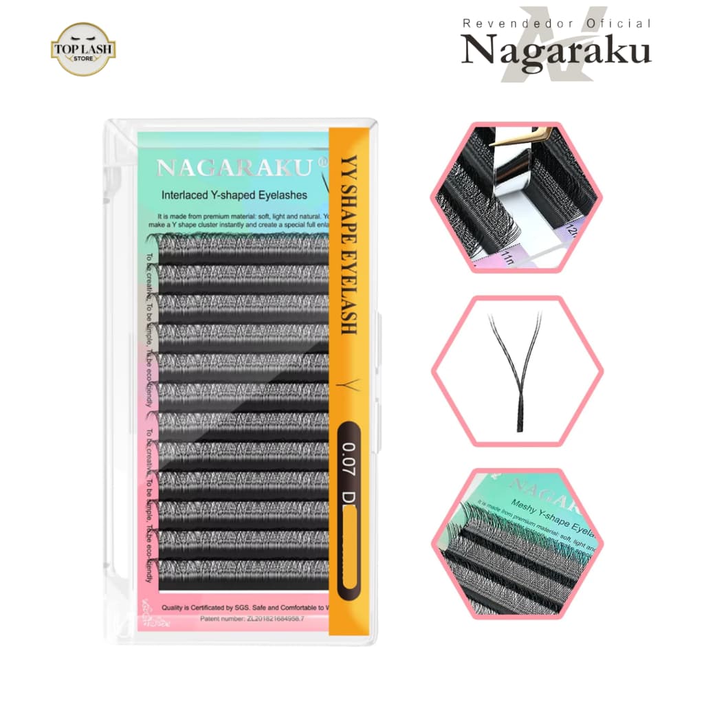 Cílios Nagaraku YY Original Volume Brasileiro | Extensão de Cílios Mix e Tamanhos Individuais