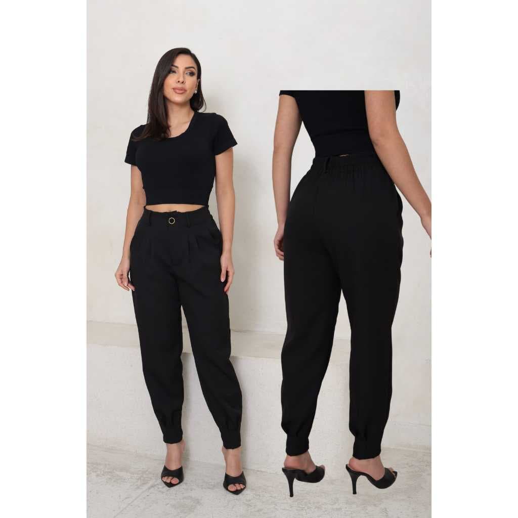 Calça Feminina Cenoura -Com Elastico na Costa- ideal para quem busca elegância e conforto.