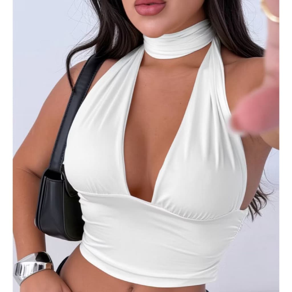Cropped Multiformas Suplex elastano com bojo