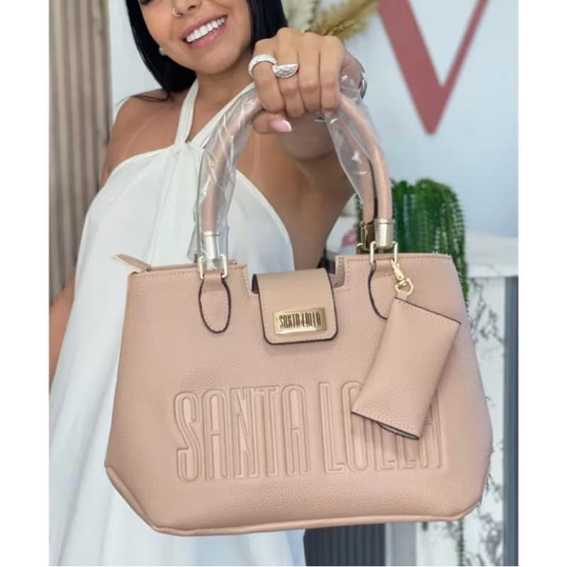 Bolsa Feminina Luxo De Mão Transversal + Porta Cartão