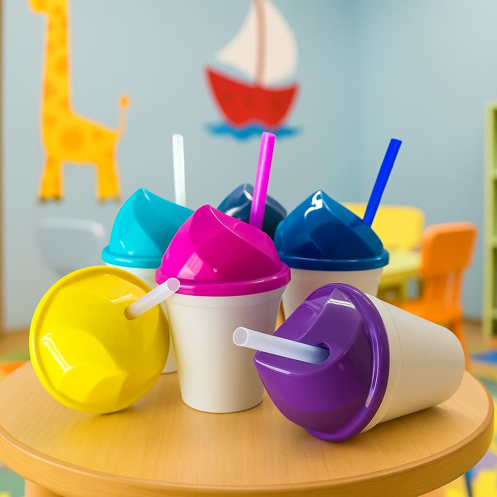 Copos Tampa Chantilly Infantil Coloridos | 60/70/80/90/100 Unidades