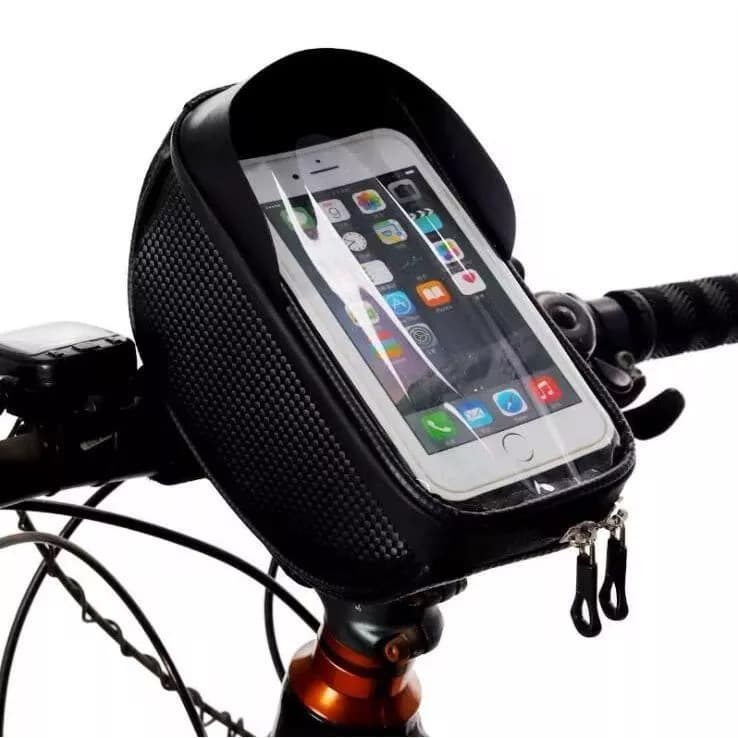Bolsa impermeável para celular para bicicleta e motocicleta