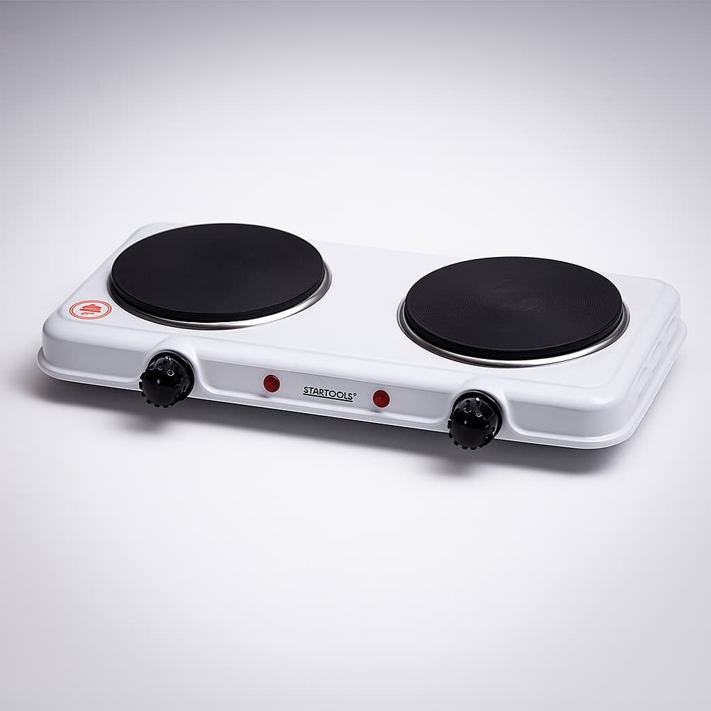 Fogareiro Portátil Elétrico Duas Bocas 2000W 127V Cozinha Camping Compacta Praticidade Promoção 9.9