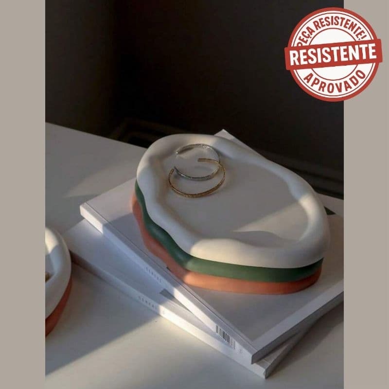 Bandeja Mega-Nuvem Decoração Bandeja em gesso decorativo Bandeja mega nuvem