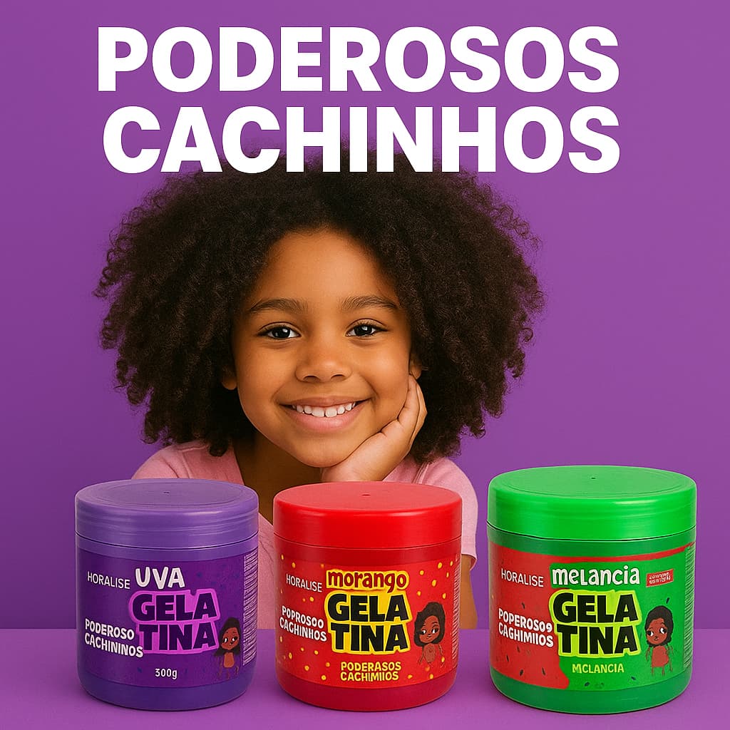 Gelatina Cabelos Cacheados Hidralise Morango Uva Melancia 500g Super Definição