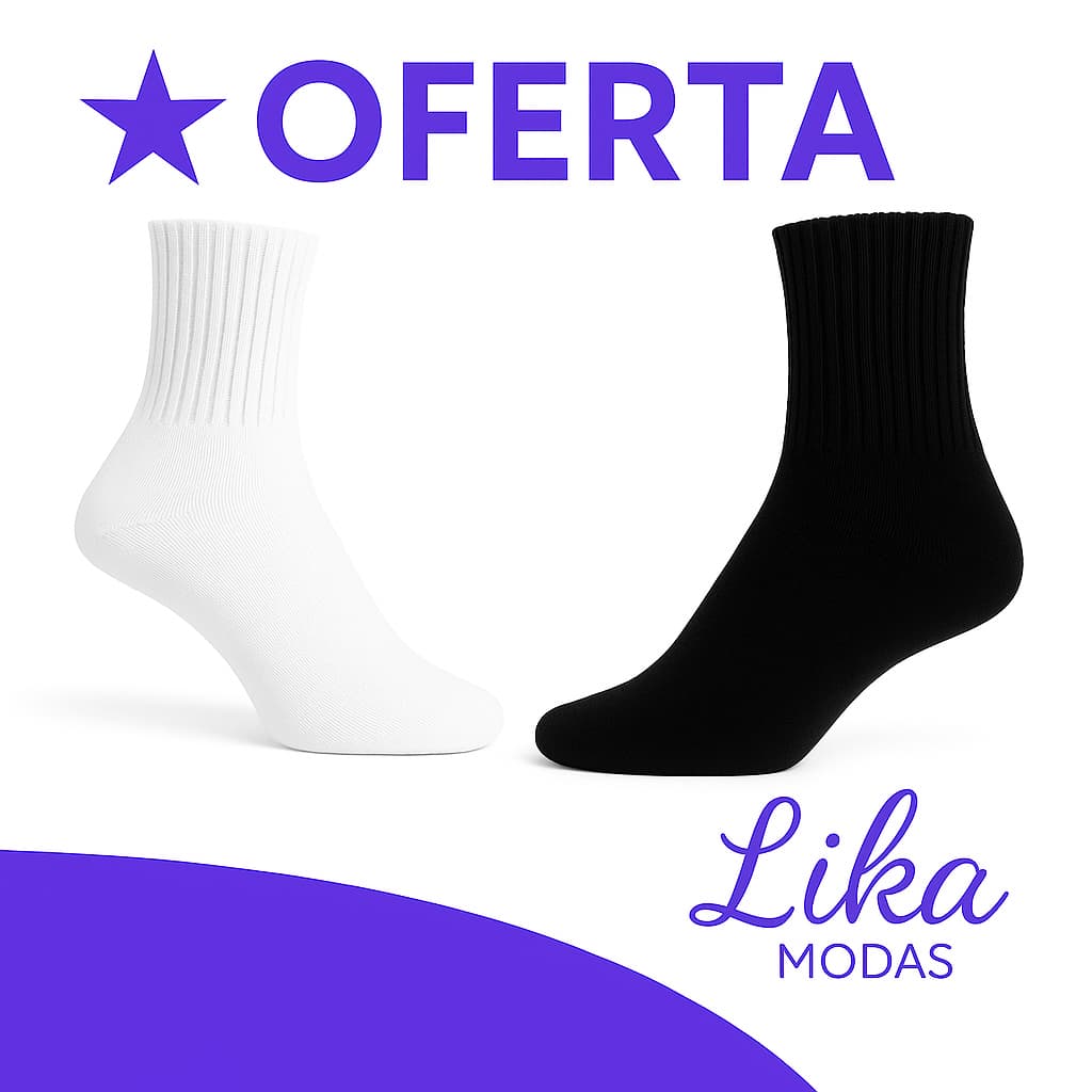🧦 Kit 6 Pares de Meias Masculinas e Femininas | Conforto, Qualidade e Estilo – Lika Modas