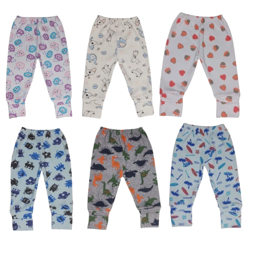 Kit 3 Calça Mijão, Culote Bebê Estampado Suedine 100 % Algodão