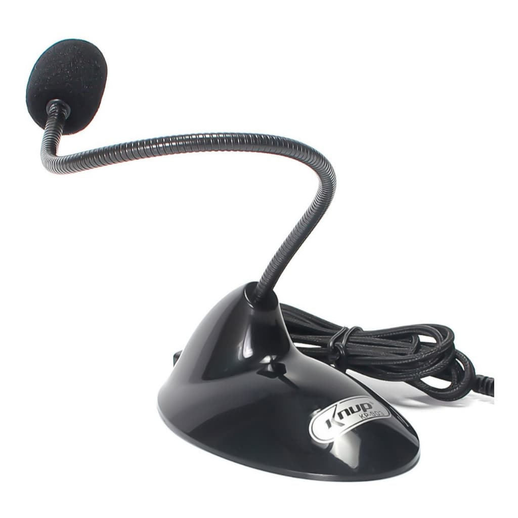 MICROFONE DE MESA COM BASE E HASTE MULTIMIDIA KP903