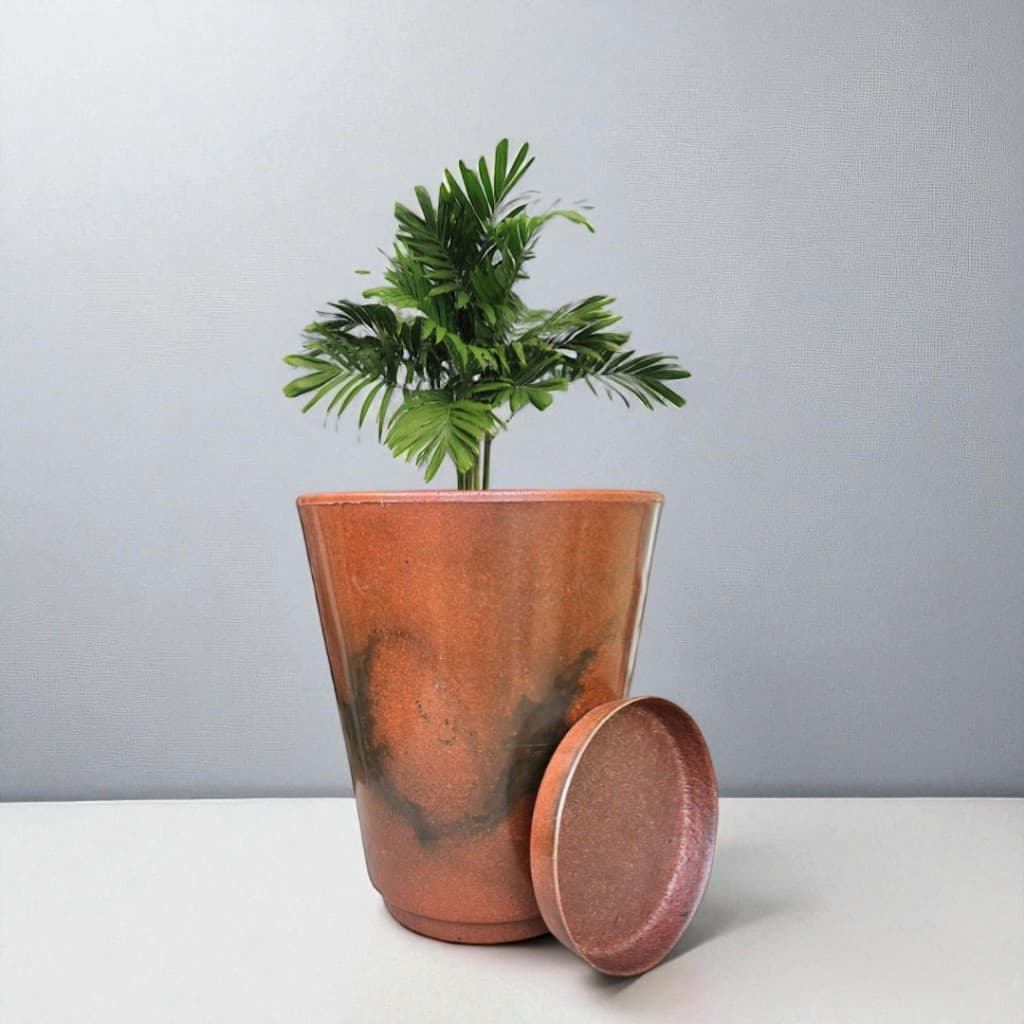 Vaso Decorativo Coluna Marmorizada N°1 Planta Flor Jardim Varanda Moderno Elegante Polietileno Prato